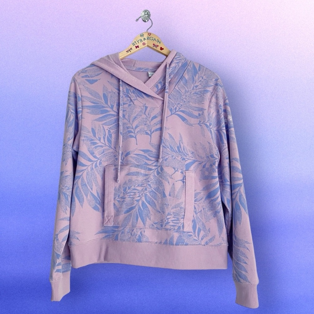 Columbia Women's Slack Water PFG French Terry Hoodie Purple Serenity/Palmetto S - Picture 4 of 12